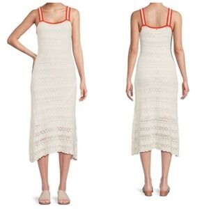 Sam Edelman Womens S Sawyer Pointelle Crochet Knit Tank Sheath Dress‎